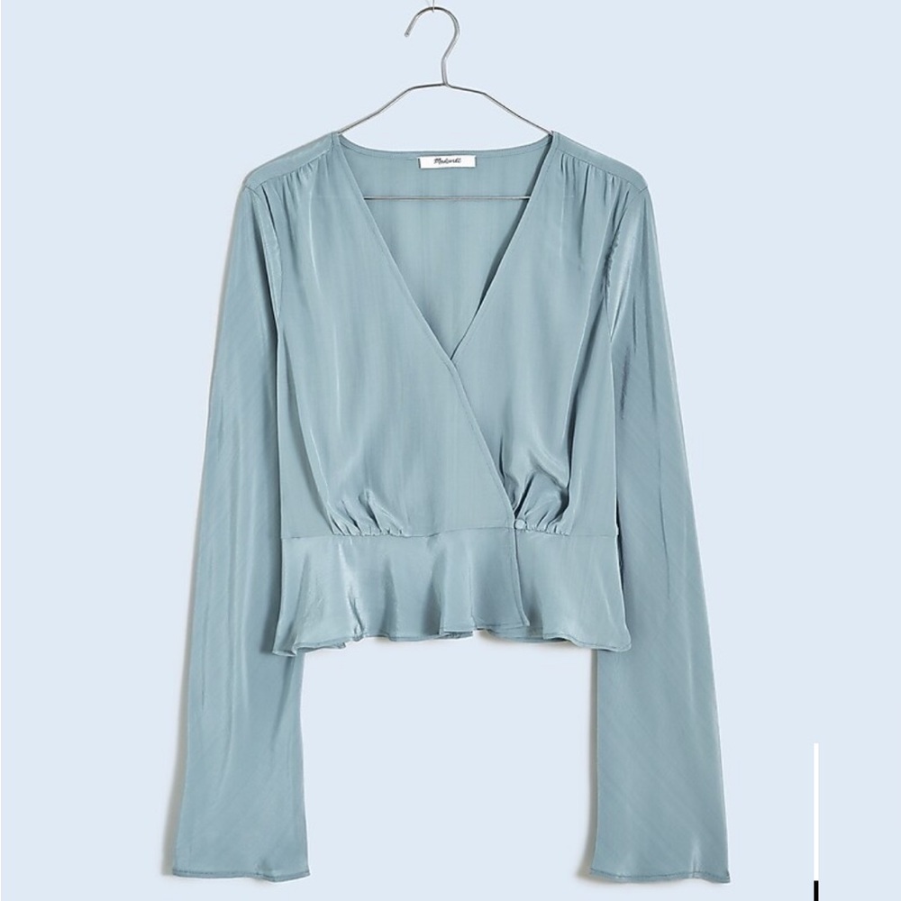 Madewell Bell-Sleeve Wrap Blouse